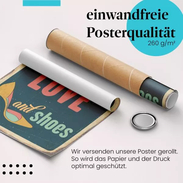 Liebe & Schuhe: Vintage-Poster | Postereck 0831 Liebe & Schuhe: Vintage-Poster | Postereck 0831